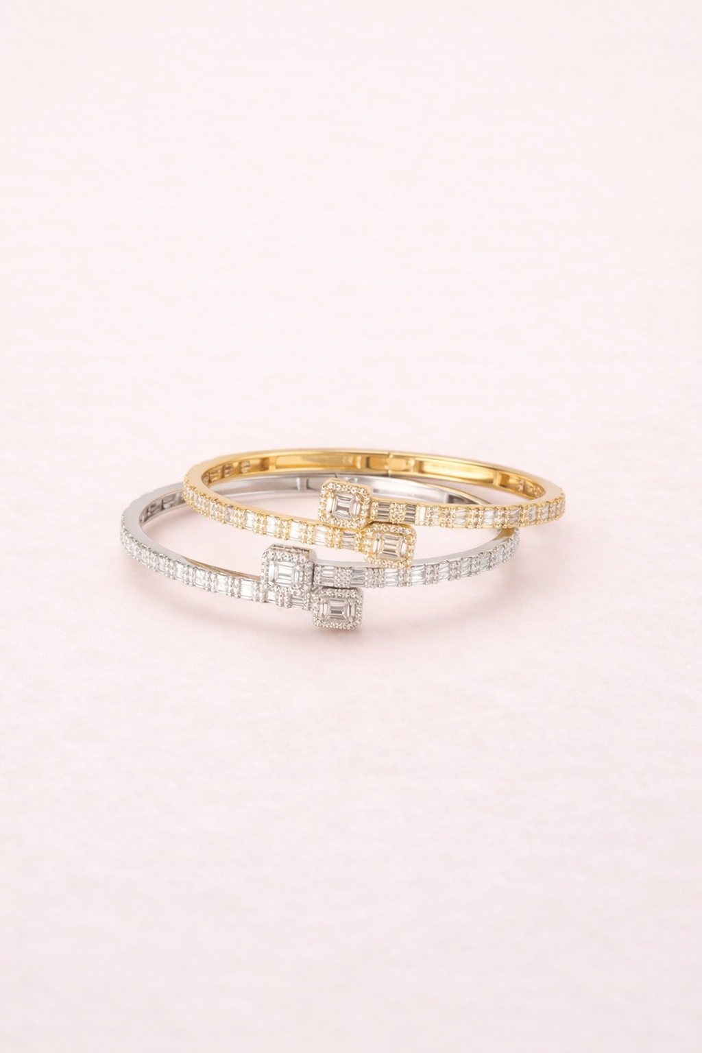 NS Baguette Moissanite Bangle