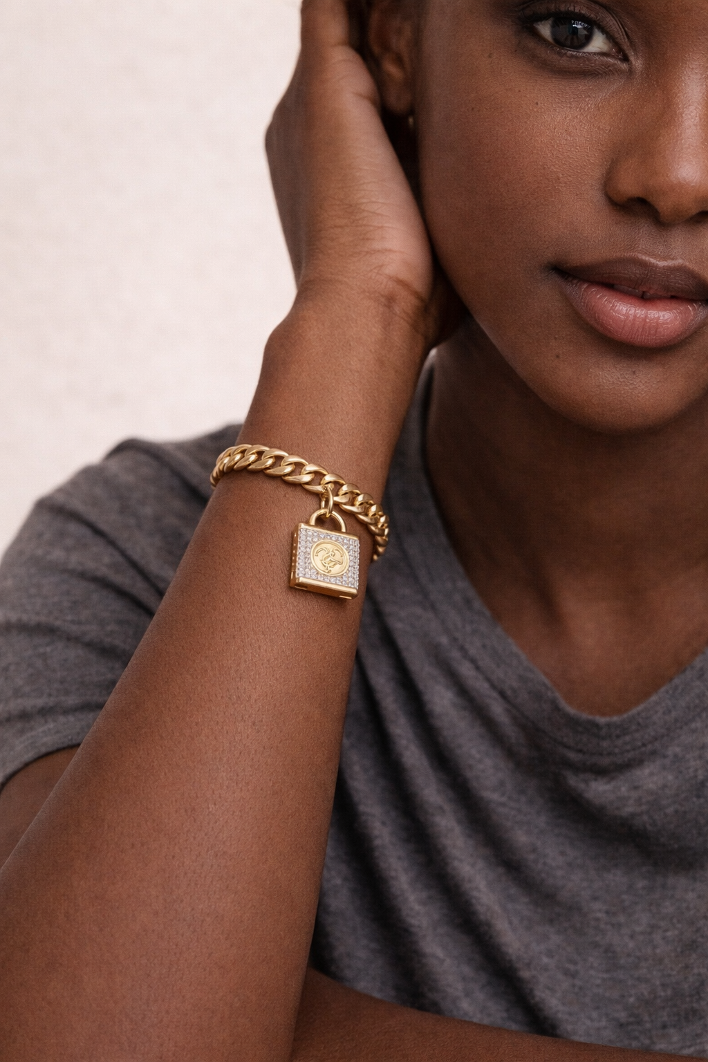 NS Lock Bracelet — Cuban Link