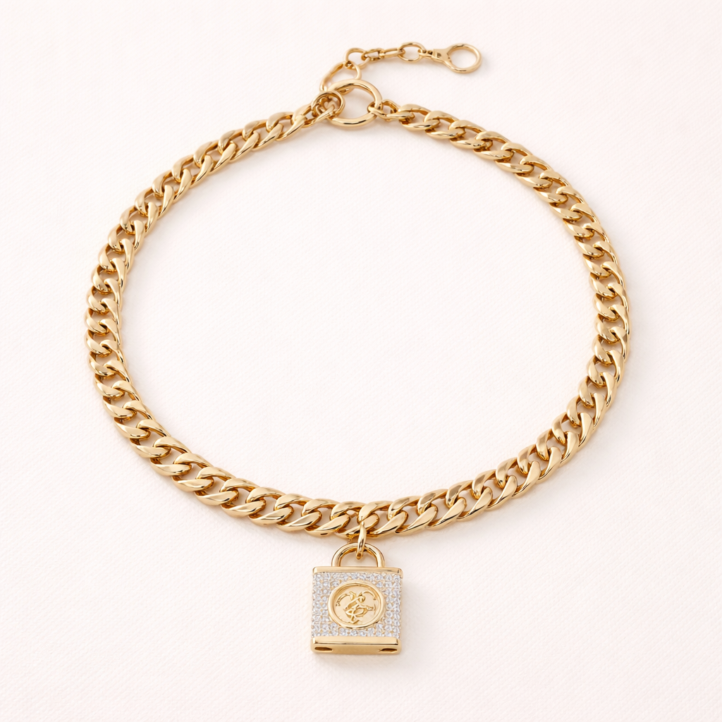 NS Lock Bracelet — Cuban Link