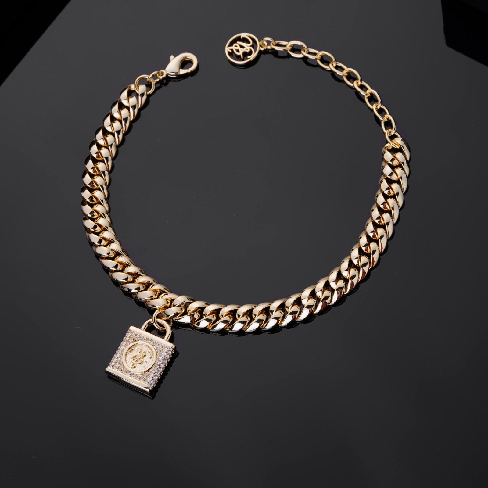 Afeni NS Signature Lock Cuban Link  Bracelet