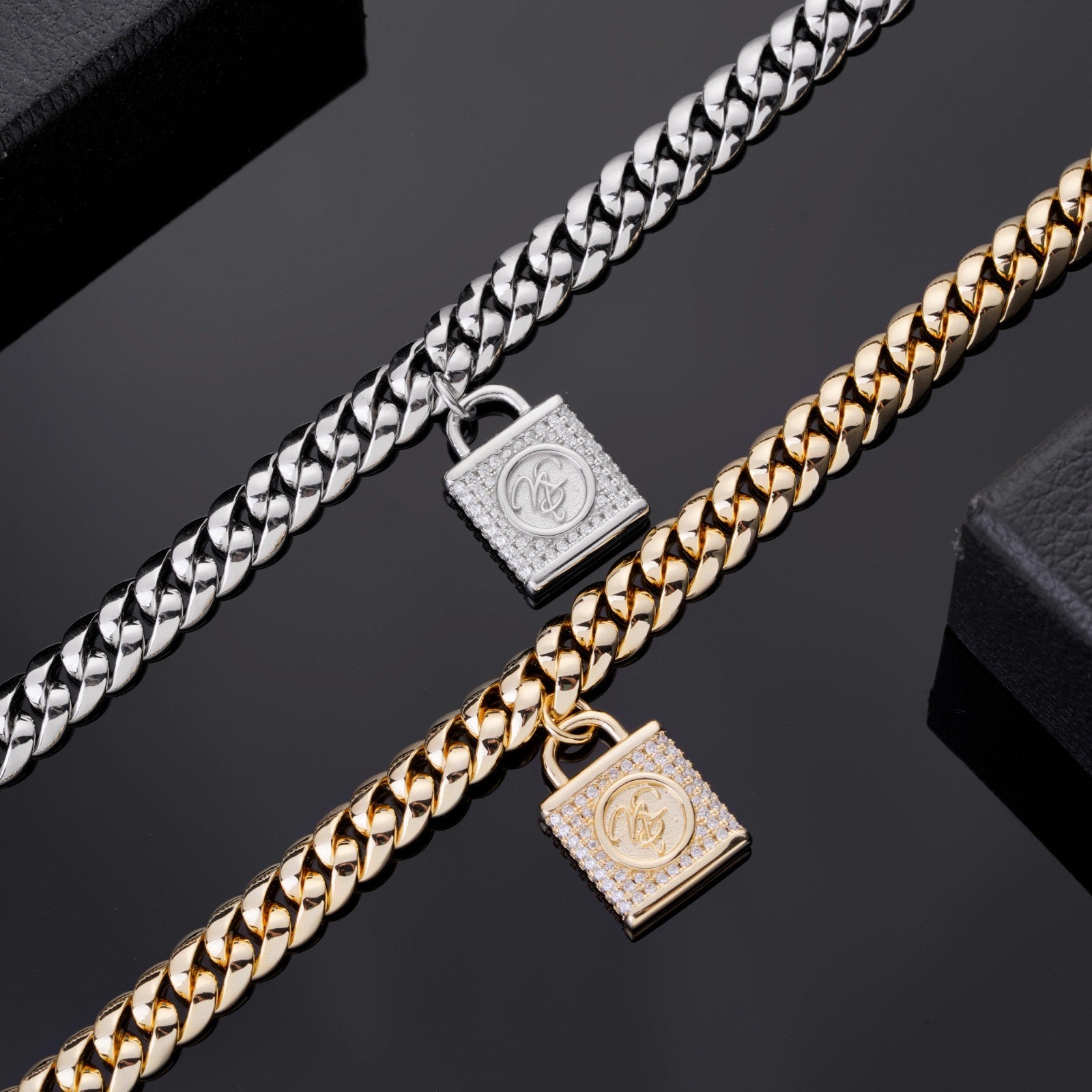 Afeni NS Signature Lock Cuban Link  Bracelet